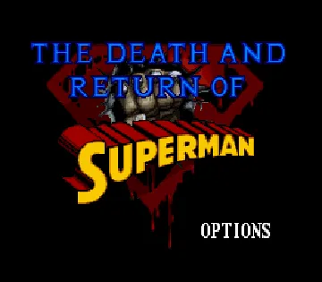 Death and Return of Superman, The (USA) screen shot title